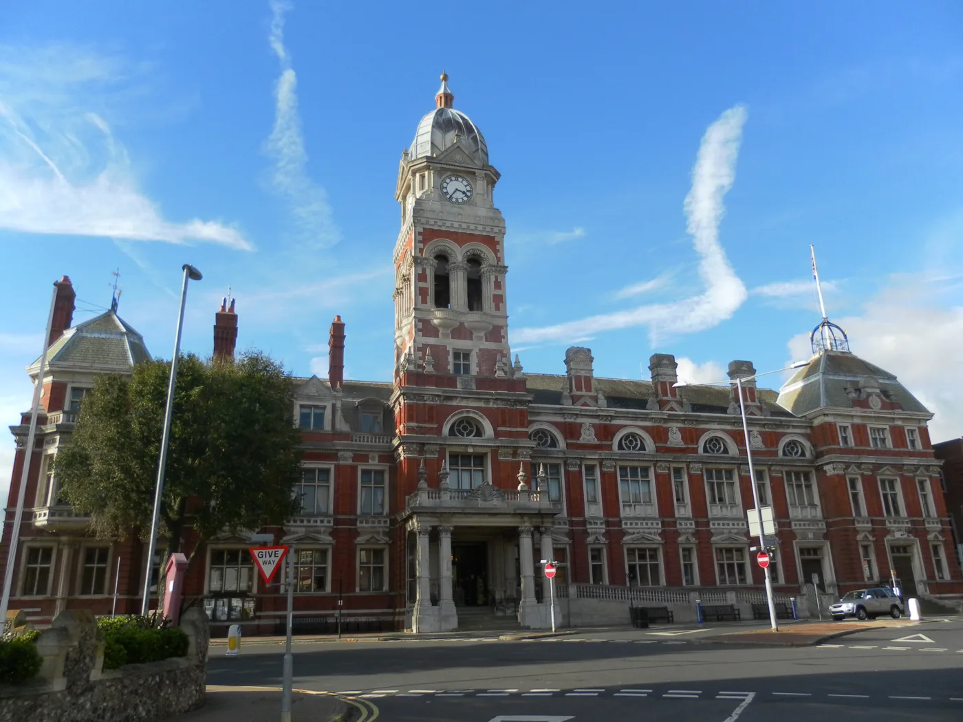 Eastbourne Town Hall on Grove Road. Paper copies of the Local Plan can be read at the council's Customer Contact Centre nearby